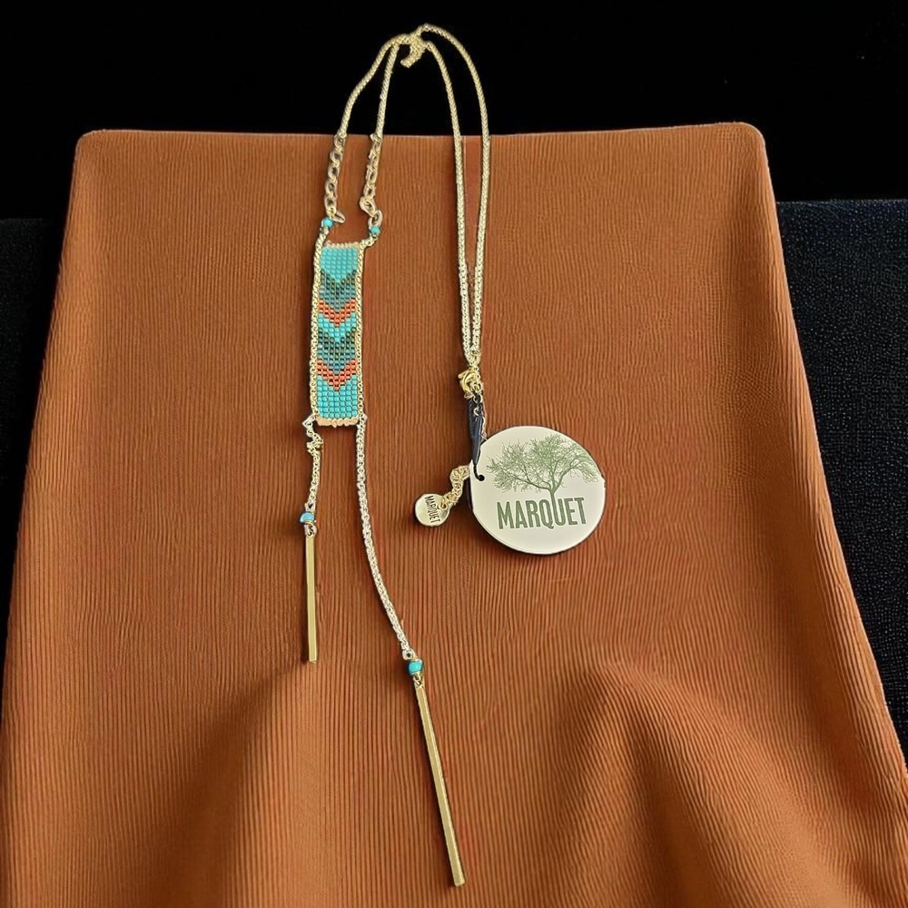 Marquet AKHA Gold and Turquoise Necklace